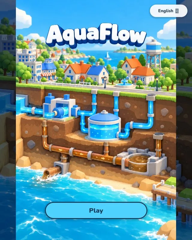 AquaFlow running in the browser, screen 2 captured by PlayNewt on October 27, 2026