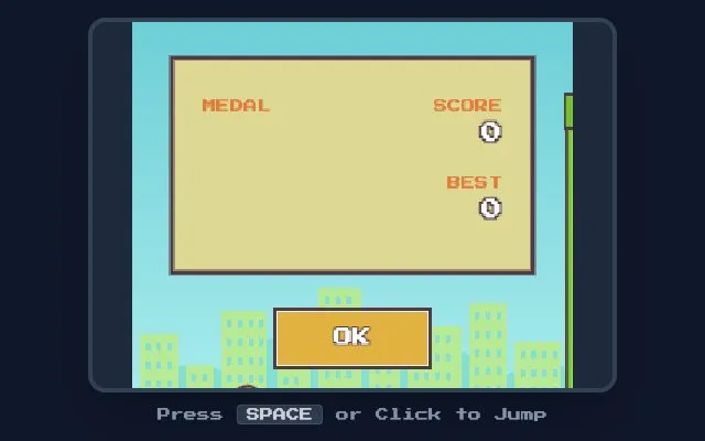 Flappy Halloween Game running in the browser, screen 2 captured by PlayNewt on October 26, 2026
