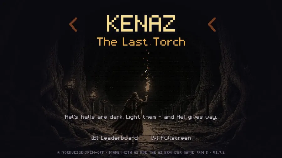 KENAZ - The Last Torch running in the browser, screen 2 captured by PlayNewt on October 27, 2026