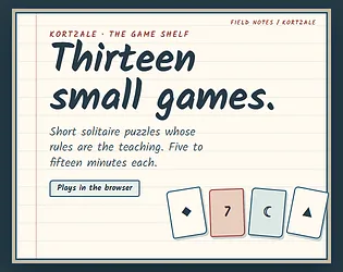 Kortzale Solitaires, a new solitaire puzzle collection game by Harakoo Games