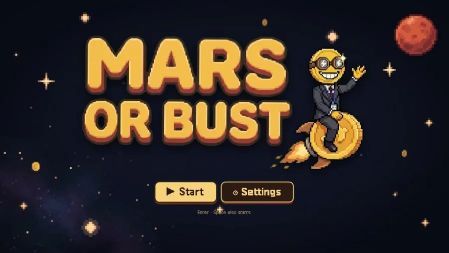 Mars or Bust running in the browser, screen 2 captured by PlayNewt on October 27, 2026