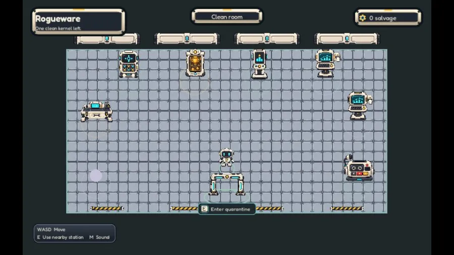 Rogueware (Demo v0.3) running in the browser, screen 1 captured by PlayNewt on October 27, 2026