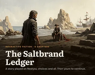 The Saltbrand Ledger, a new pirate interactive fiction game by feruis